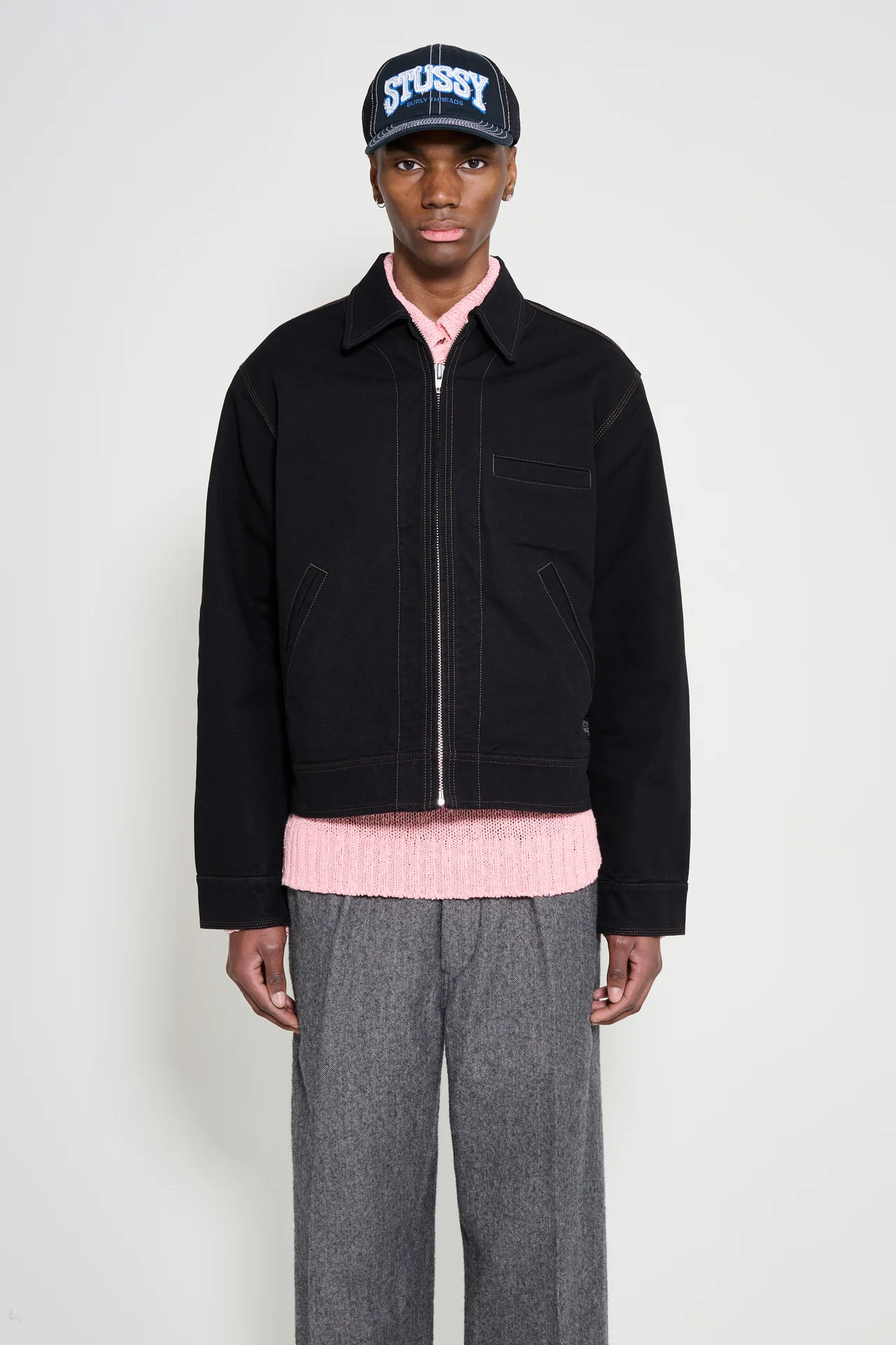 Stüssy Work Jacket Collared Black 2